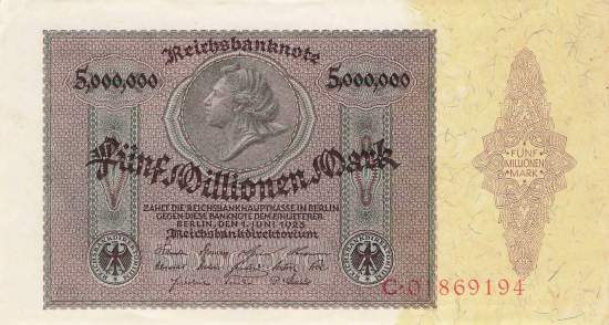 5 Millionen Mark 1923